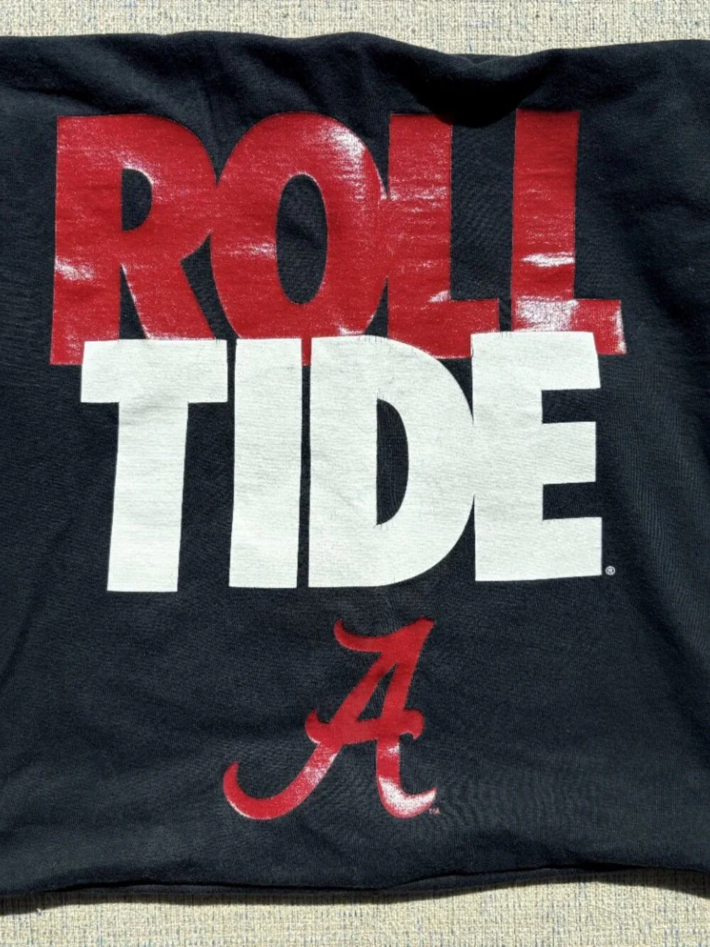University of Alabama Roll tide reworked t-shirt throw pillow cover dorm decor